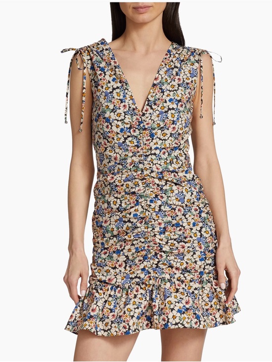 Veronica Beard Dresses & Skirts - Veronica beard Jackson Floral Ruched Mini dress size 2